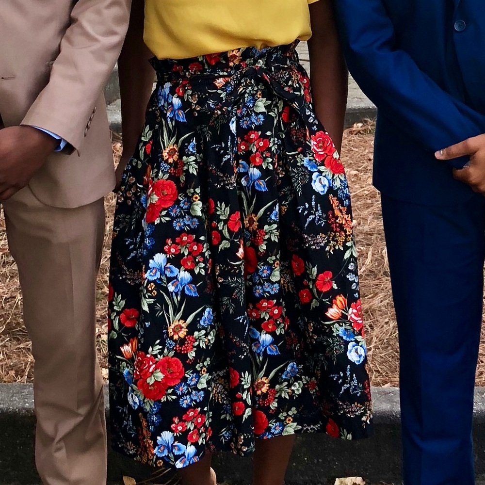 floral skirt